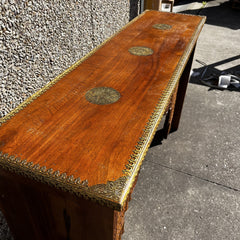 Handmade Indian Furniture Solid Hard Wood Carved Console Table 150x40x90Cm