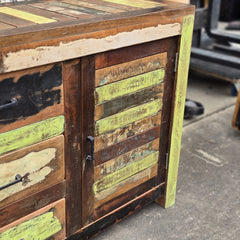 Indian Furniture Nirvana Reclaimed Wood Sideboard 150x40x80Cm Multicolour