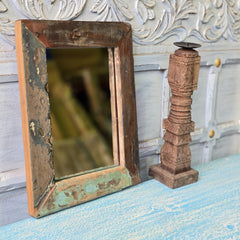 Carved Handmade Antique Old Wood Arched Mirror Frame 117