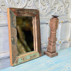 Carved Handmade Antique Old Wood Arched Mirror Frame 117