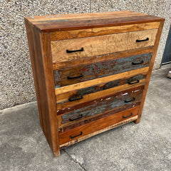 Nirvana Reclaimed Timber Dresser Tallboy Chest of drawers