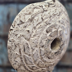 Indian Handcrafted Wooden Home Decor Showpiece Rustic White 12