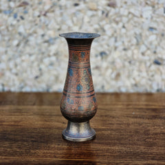 Indian Antique Old Vintage Brass Flower Pot 94