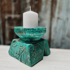 Indian Wooden Candle Holder Stand 80