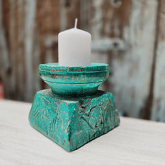 Indian Wooden Candle Holder Stand 80