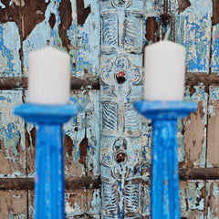 Indian Wooden Candle Holder Stand (Set of 2) 98