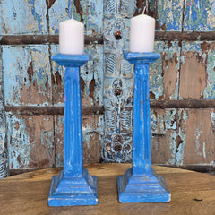 Indian Wooden Candle Holder Stand (Set of 2) 98