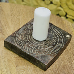 Indian Hand Carved Home Decor Wooden Plate 254