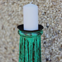 Indian Wooden Hand Carved Candle Holder Stand 289