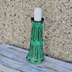 Indian Wooden Hand Carved Candle Holder Stand 289