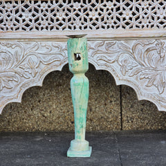 Indian Wooden Hand Carved Candle Holder Stand 291