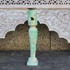 Indian Wooden Hand Carved Candle Holder Stand 291