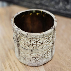 Antique Vintage Reclaimed Wooden Pot 296