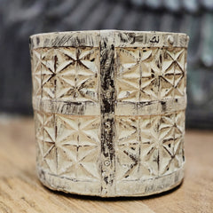 Antique Vintage Reclaimed Wooden Pot 296