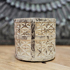 Antique Vintage Reclaimed Wooden Pot 296