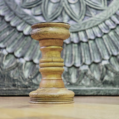 Indian Wooden Hand Carved Candle Holder Stand 321