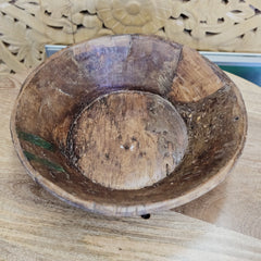 Indian Handcrafted Home Decor Parat Wooden Bowl 412