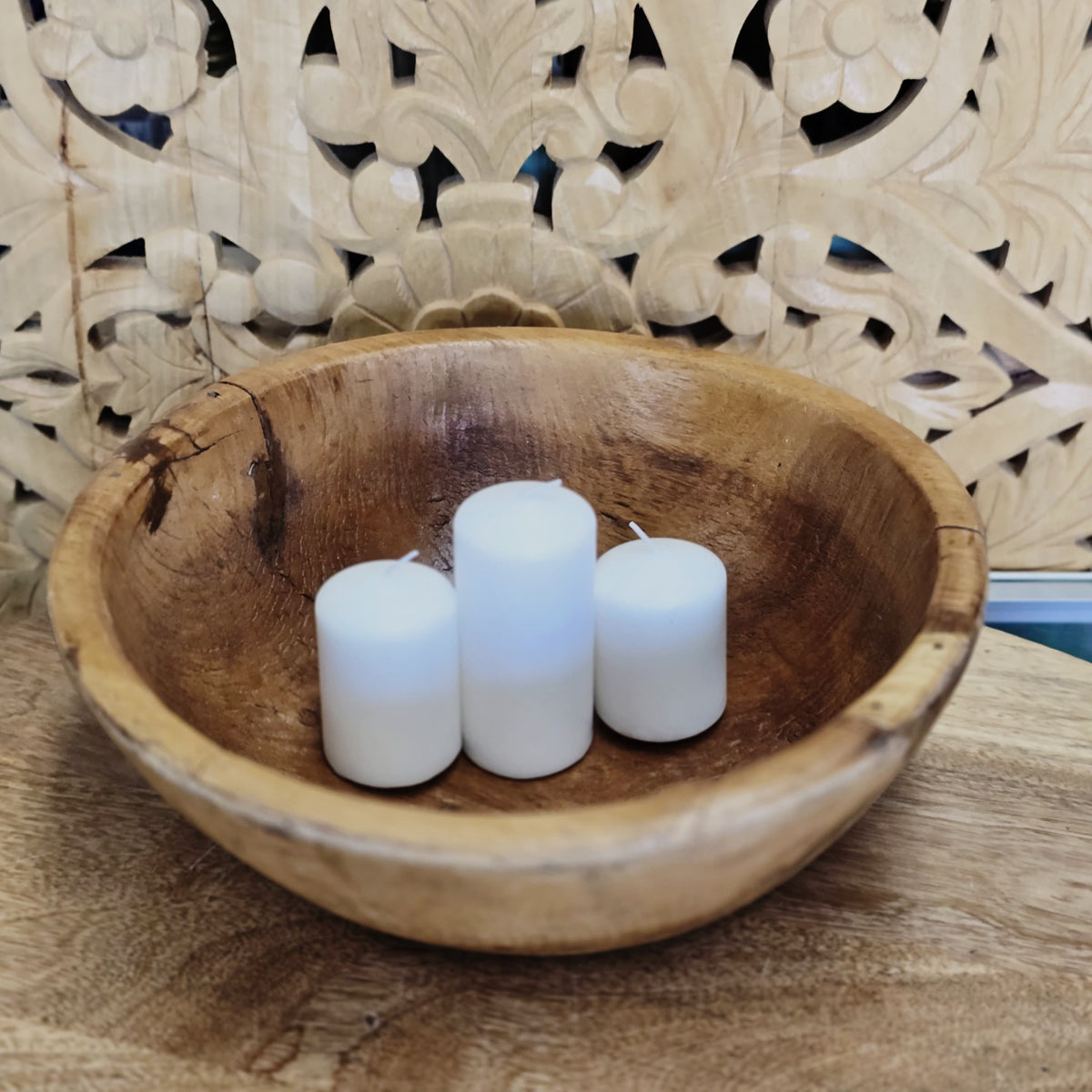 Indian Handcrafted Home Decor Parat Wooden Bowl 417