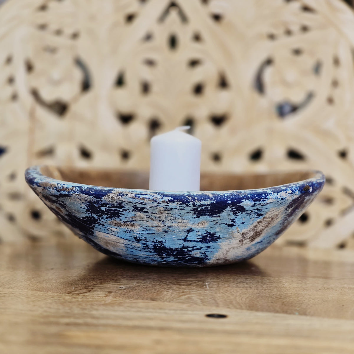 Indian Handcrafted Home Decor Parat Wooden Bowl 418