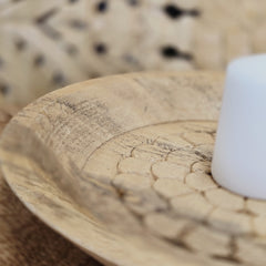 Indian Handcrafted Home Decor Parat Wooden Bowl 420