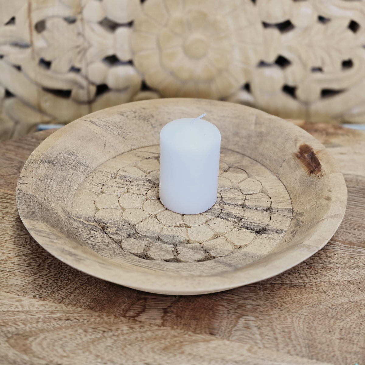 Indian Handcrafted Home Decor Parat Wooden Bowl 420