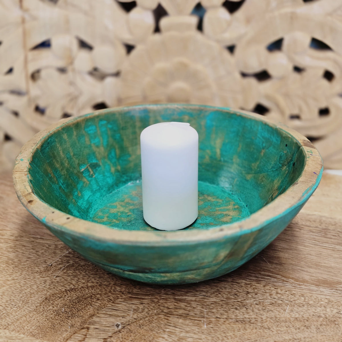 Indian Handcrafted Home Decor Parat Wooden Bowl 424