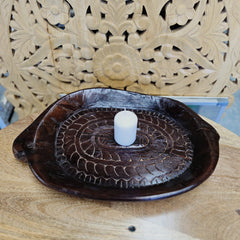 Indian Handcrafted Wooden Home Decor Serving Tray 434