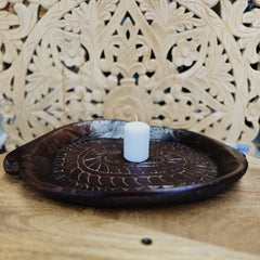Indian Handcrafted Wooden Home Decor Serving Tray 434