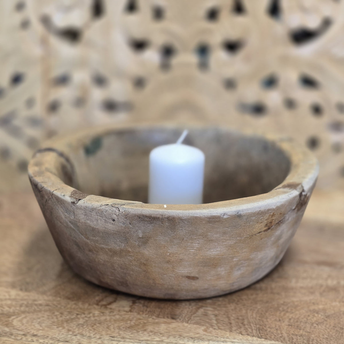 Indian Handcrafted Home Decor Parat Wooden Bowl 437