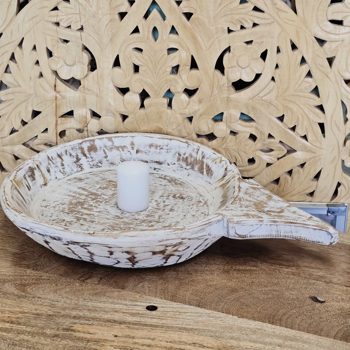 Indian Handcrafted Home Decor Parat Wooden Bowl 439