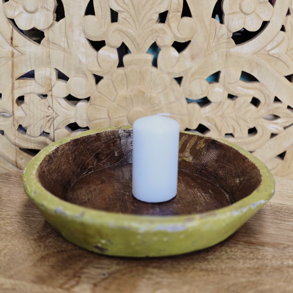 Indian Handcrafted Home Decor Parat Wooden Bowl 440