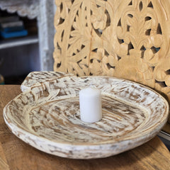 Indian Handcrafted Home Decor Parat Wooden Bowl 441