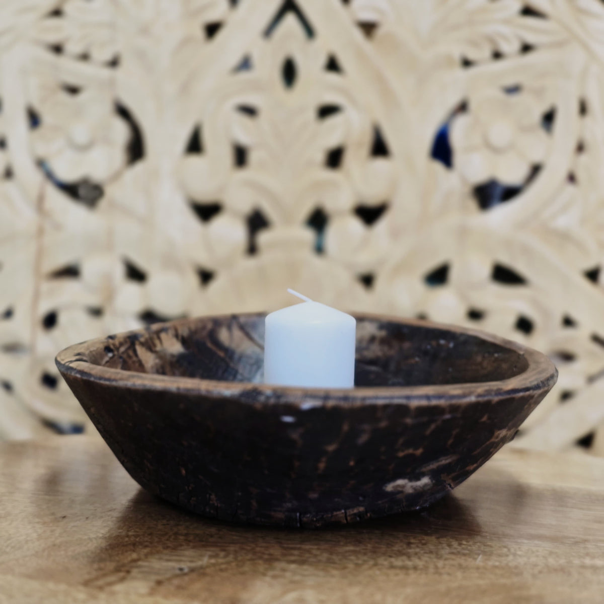 Indian Handcrafted Home Decor Parat Wooden Bowl 443