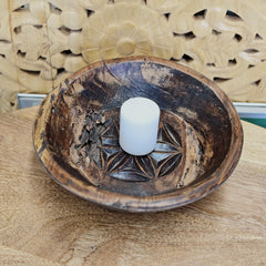 Indian Handcrafted Home Decor Parat Wooden Bowl 443