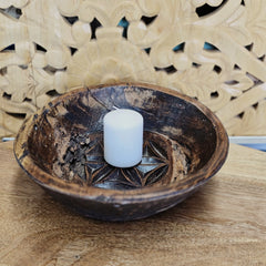 Indian Handcrafted Home Decor Parat Wooden Bowl 443