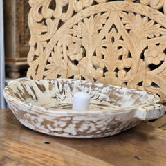 Indian Handcrafted Home Decor Parat Wooden Bowl 444