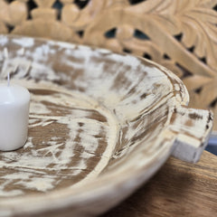 Indian Handcrafted Home Decor Parat Wooden Bowl 444