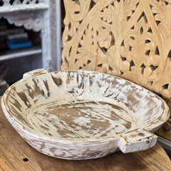 Indian Handcrafted Home Decor Parat Wooden Bowl 444