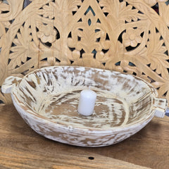 Indian Handcrafted Home Decor Parat Wooden Bowl 444