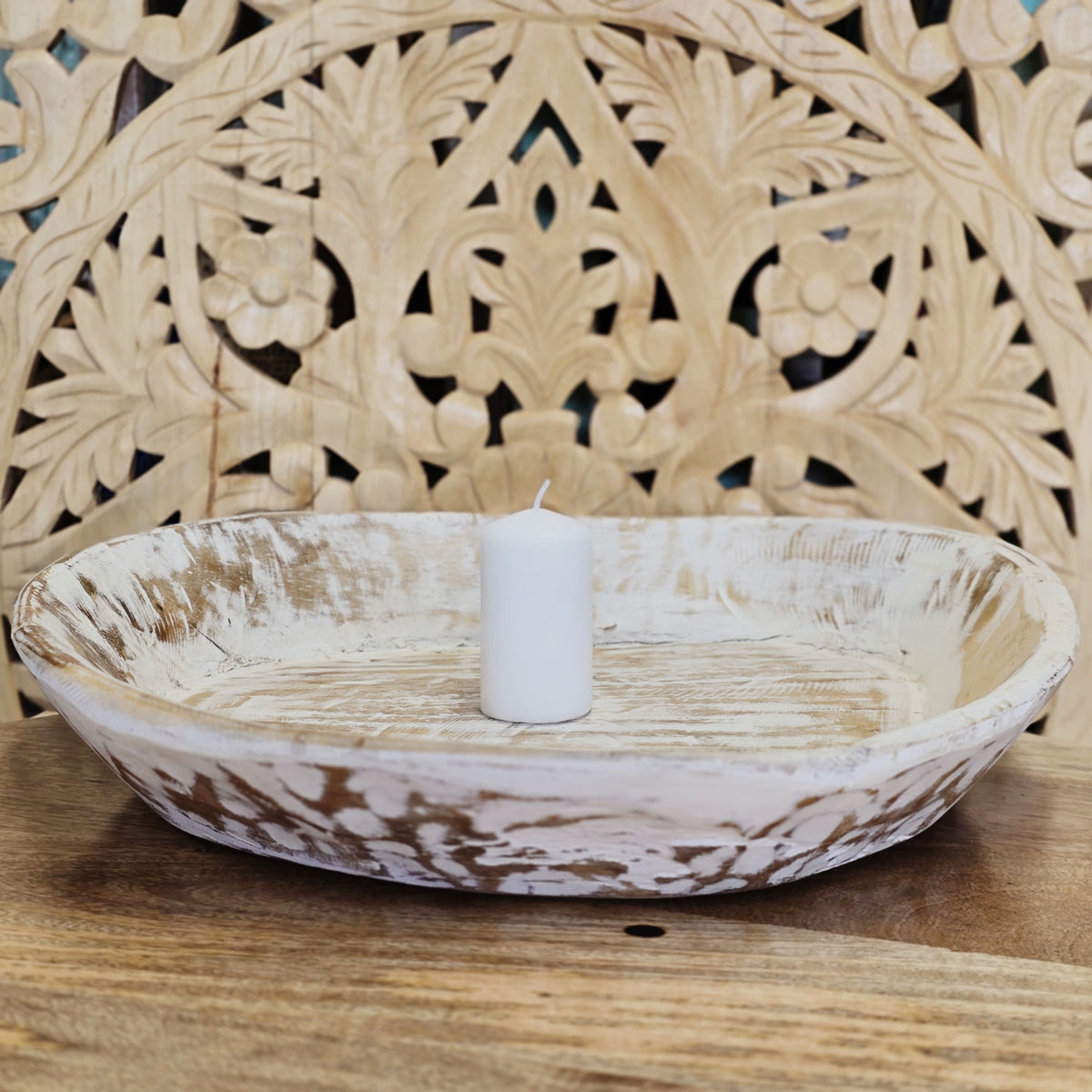Indian Handcrafted Home Decor Parat Wooden Bowl 445