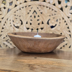 Indian Handcrafted Home Decor Parat Wooden Bowl 446