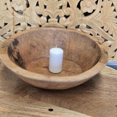 Indian Handcrafted Home Decor Parat Wooden Bowl 446