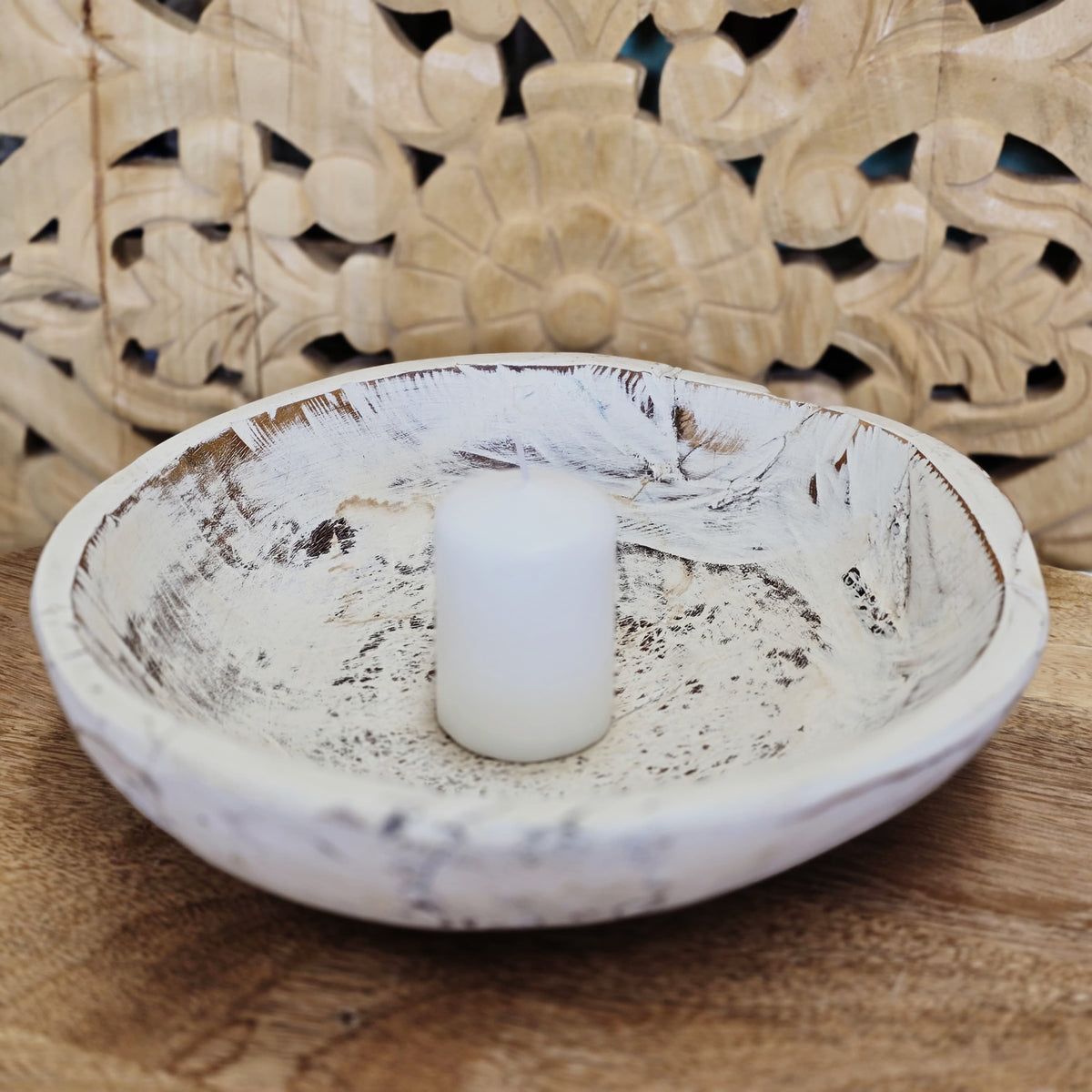 Indian Handcrafted Home Decor Parat Wooden Bowl 447