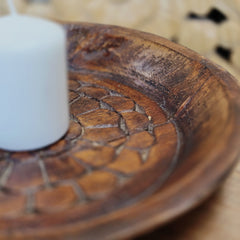 Indian Handcrafted Home Decor Parat Wooden Bowl 450