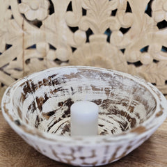 Indian Handcrafted Home Decor Parat Wooden Bowl 453