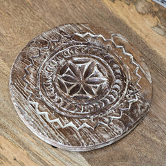 Indian Hand Carved Home Decor Wooden Plates 467