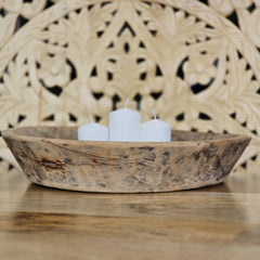Indian Handcrafted Home Decor Parat Wooden Bowl 466