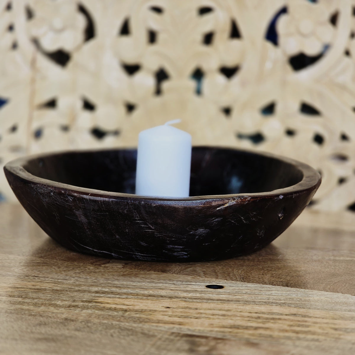 Indian Handcrafted Home Decor Parat Wooden Bowl 468