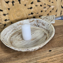 Indian Handcrafted Home Decor Parat Wooden Bowl 471