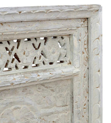Mehrab Indian Hand Carved Mirror Arched Globe Wooden Wall Decor 06